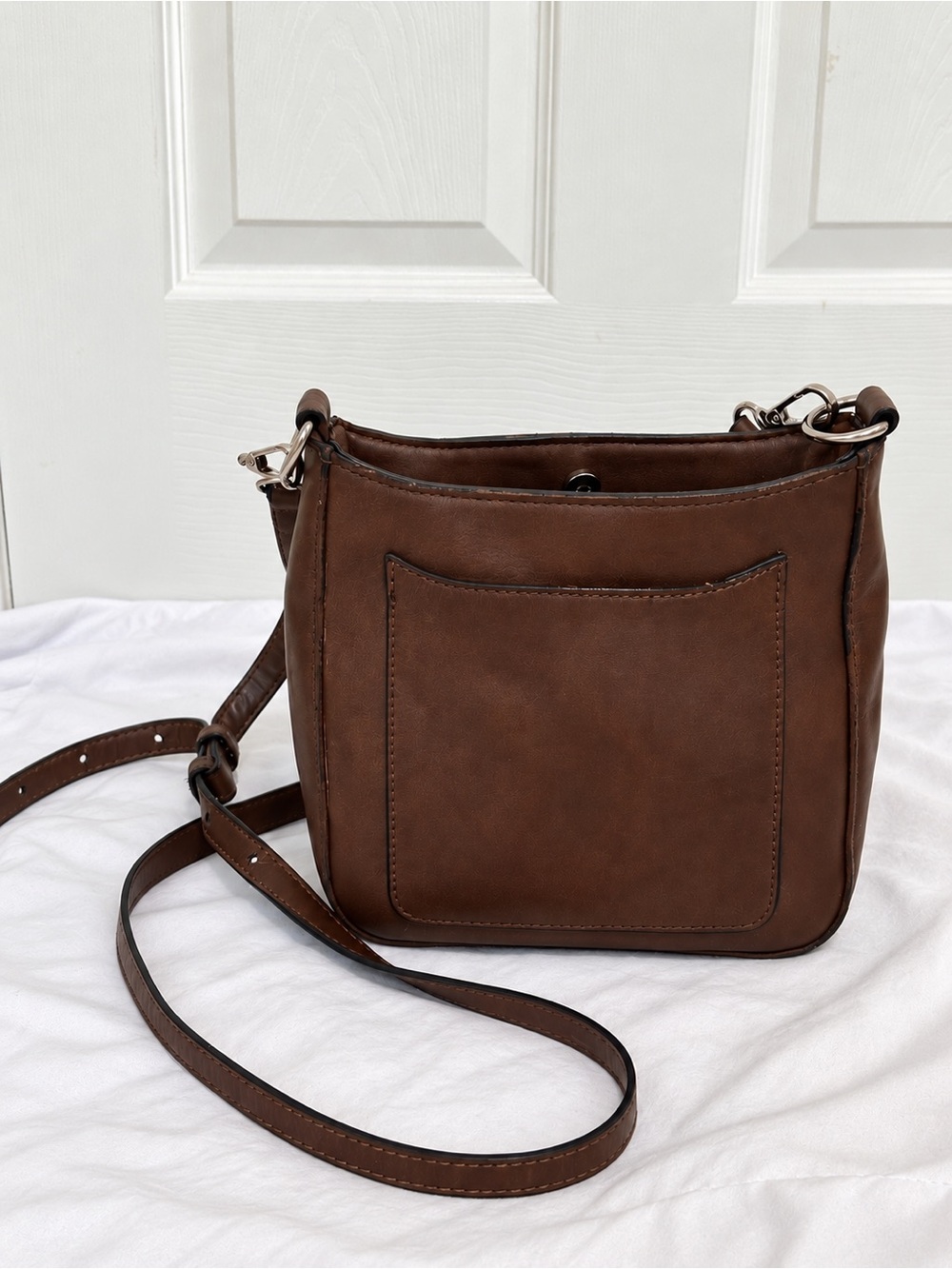 Classic Brown Mini Crossbody Bucket Bag - Everyday Leather Shoulder Bag